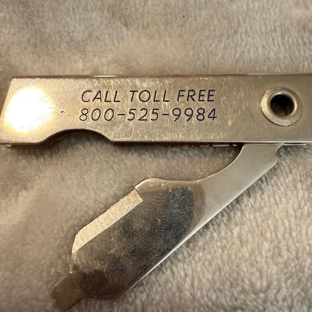 Vintage USAF Air Force Reserve Metal Can & Bottle Opener‎ Keychain Tool 1970s